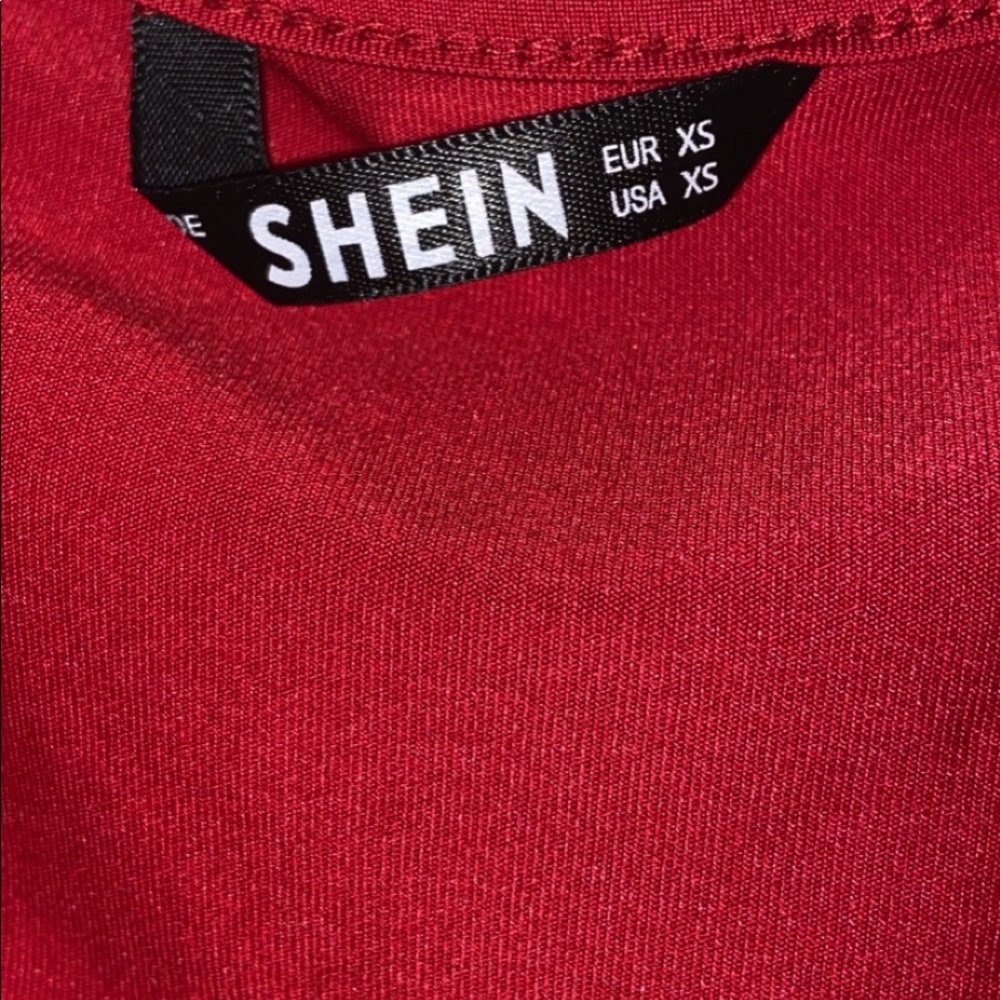 red shein shirt